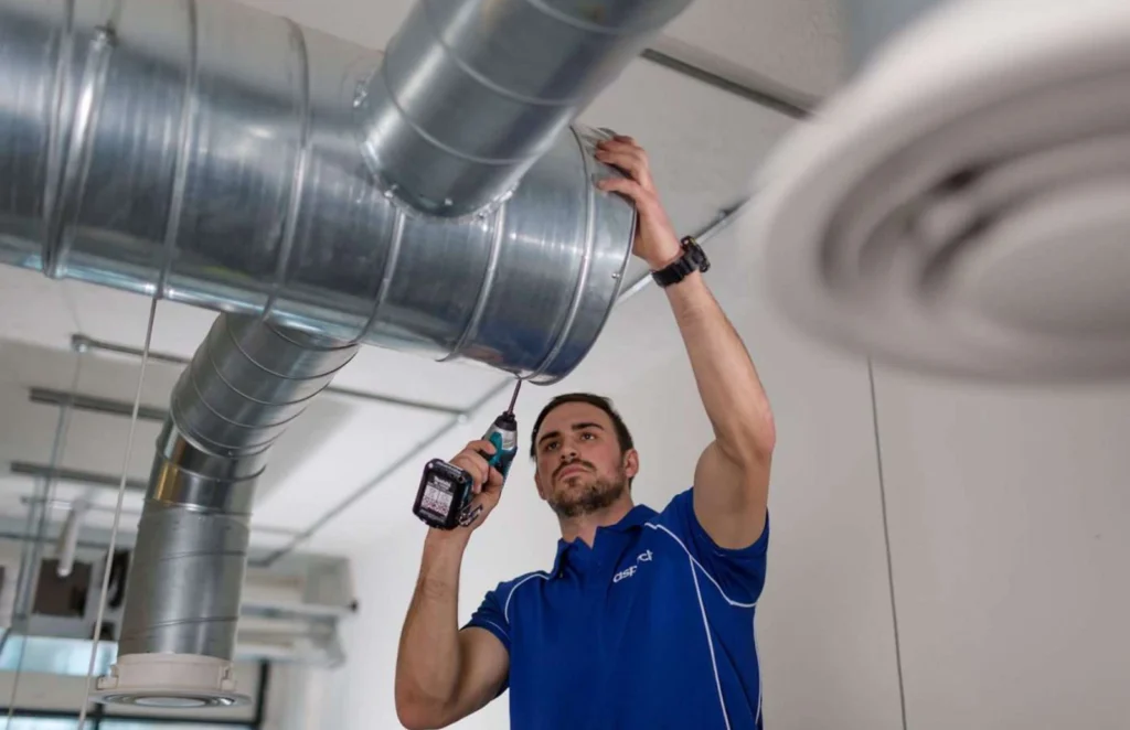 Montage des circuits de ventilation